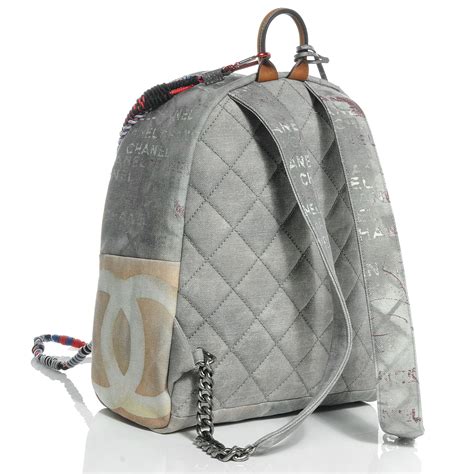 backpack chanel graffiti|chanel graffiti printed backpack.